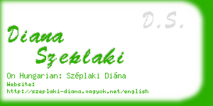 diana szeplaki business card